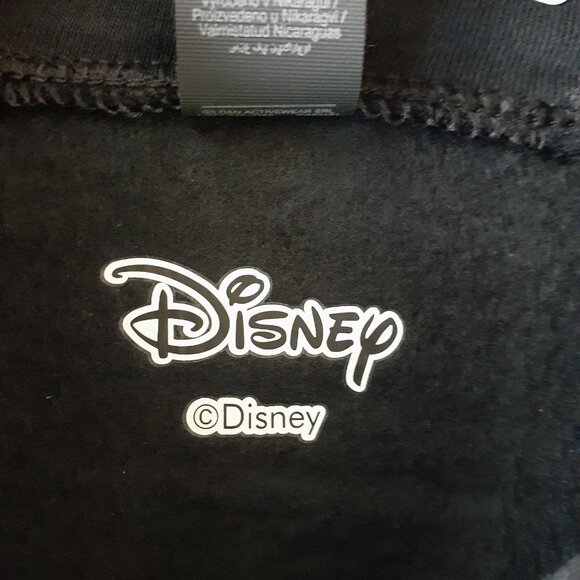 New Small Minnie Mouse Holiday Snowflakes Black Pullover Hoodie - Picture 5 of 8